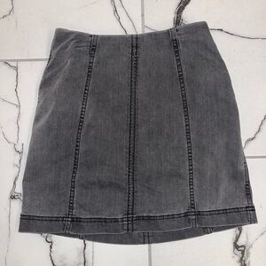 Free People Grey Fitted Mini Skirt - Size 0